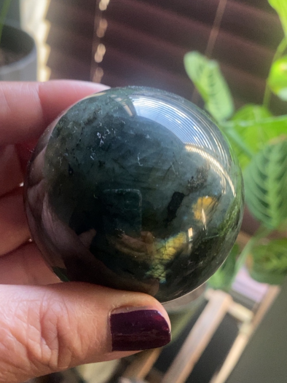 Labradorite Crystal Sphere - Picture 3 of 3